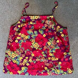 Vivid, Lush, Floral Cami. Small but fits XS.
